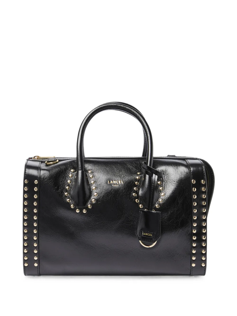 Lancel M BCBG studded leather bowling bag - Nero