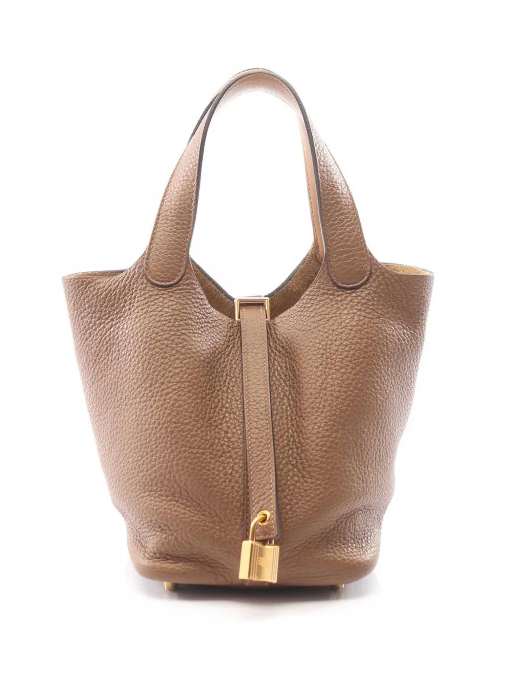Hermès Pre-Owned Borsa a mano Picotin Lock 18 Eclat in pelle Clemence e Swift 2021-2026 - Marrone