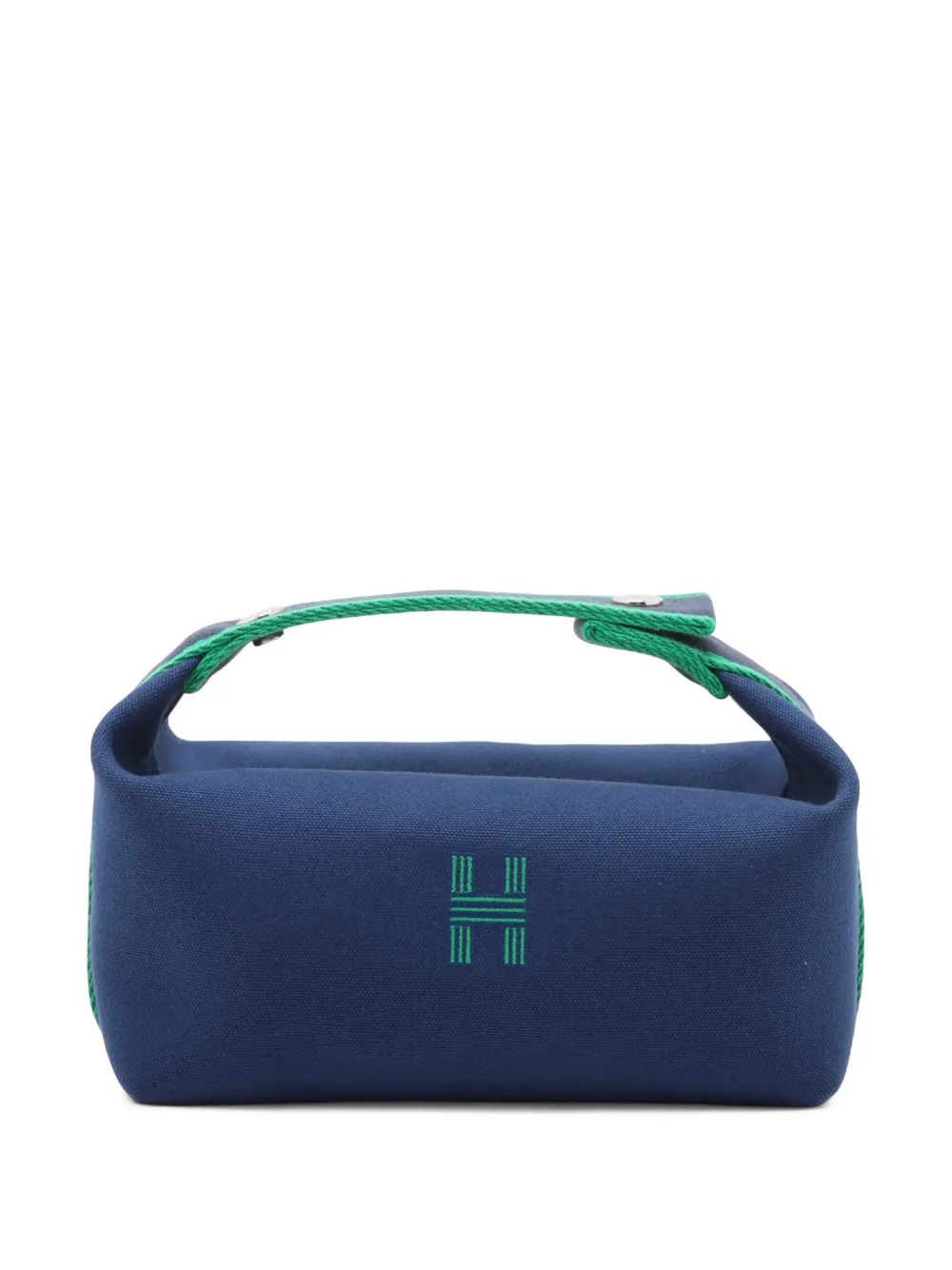Hermès Pre-Owned 2010-2026 Small Toile Bride A Brac Case vanity bag - Blu