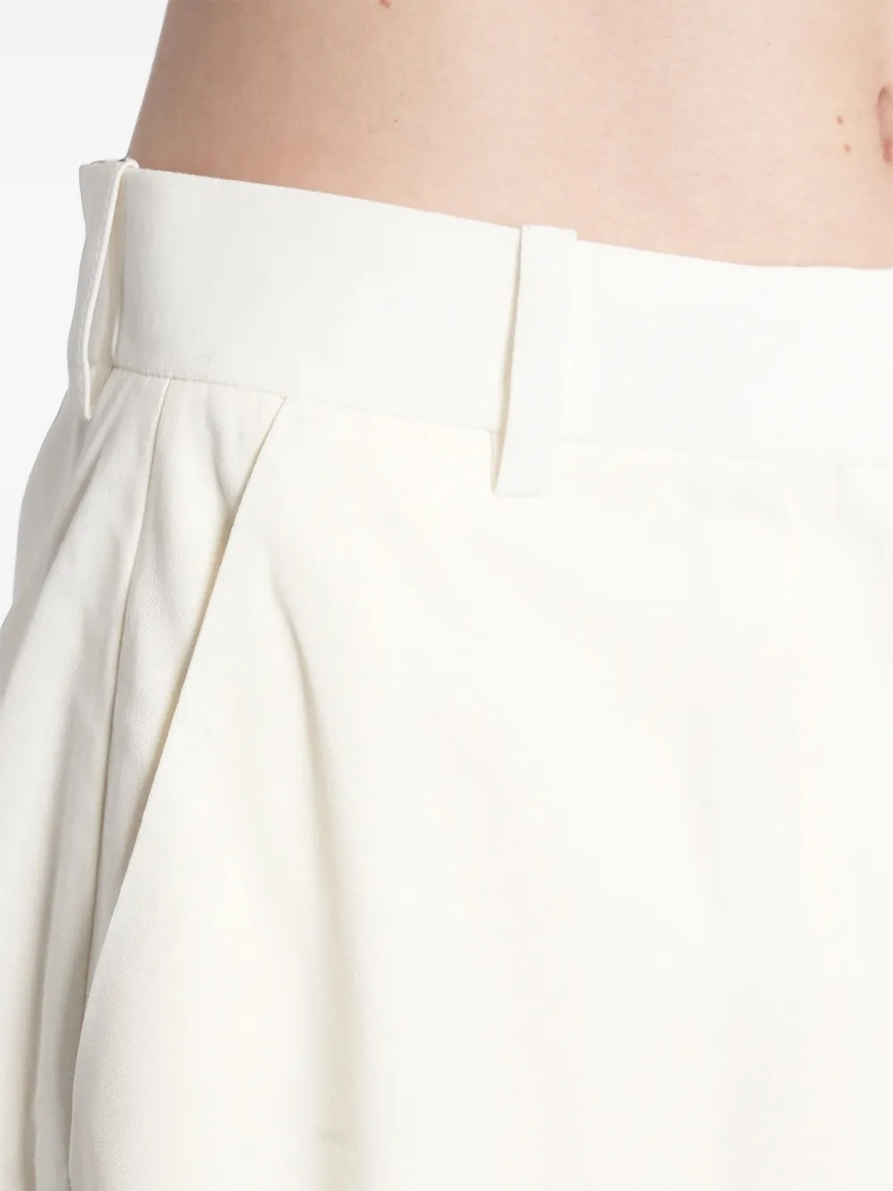 TOTEME High-waist ecru broek Beige