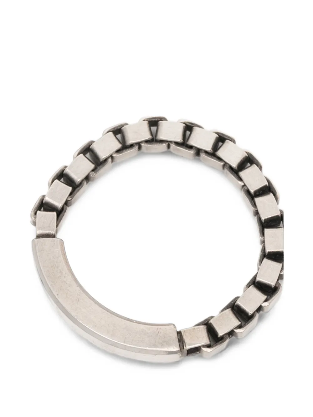 Werkstatt:münchen Box-chain Ring In Brown