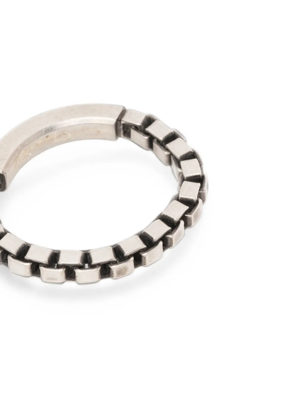 Werkstatt:münchen Box-chain Ring In Brown