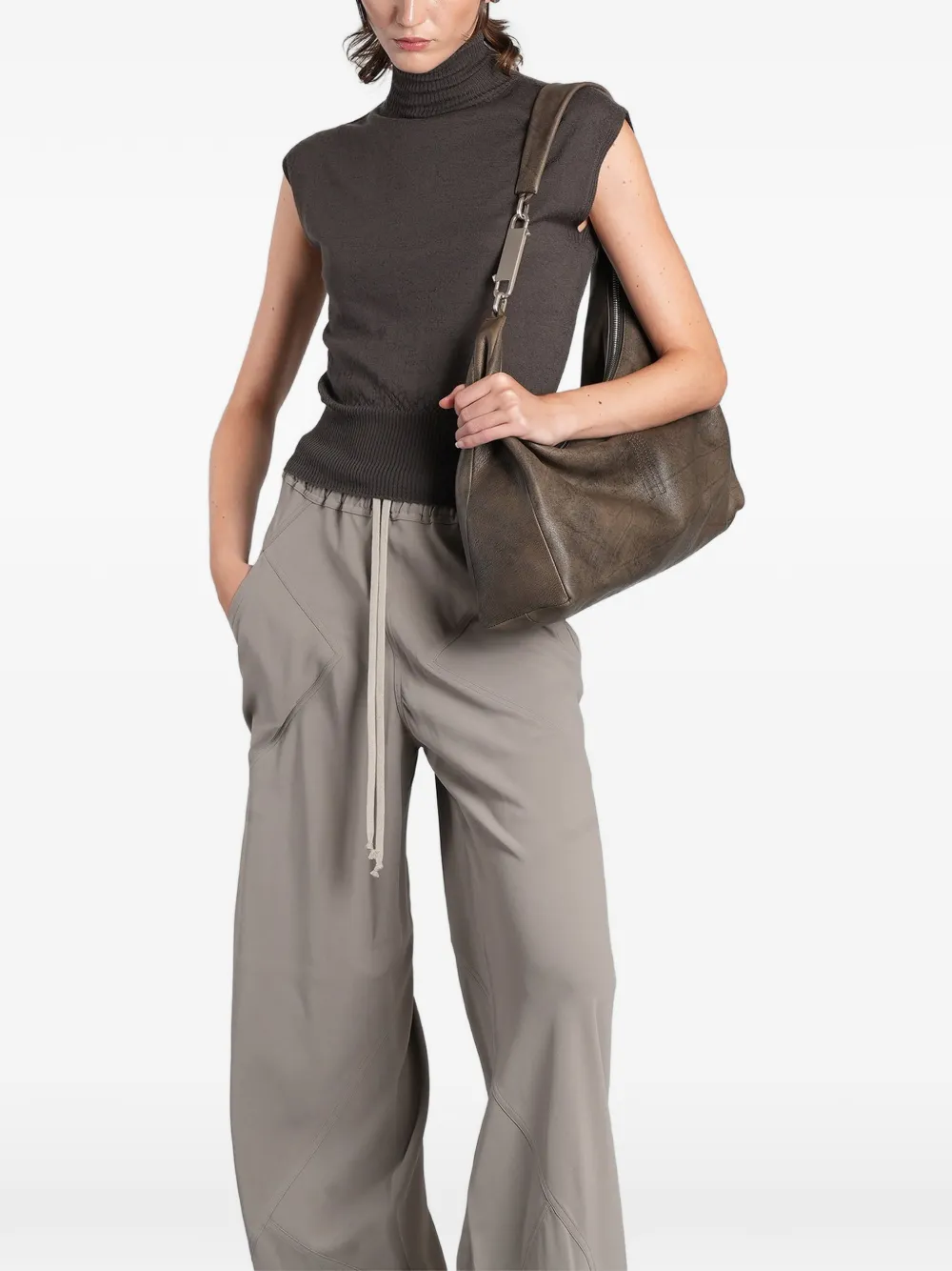 Rick Owens ribbed roll-neck top