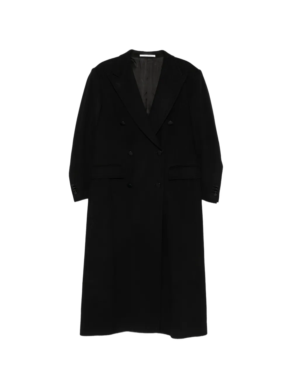 Tagliatore double-breasted peak-lapel coat - Nero