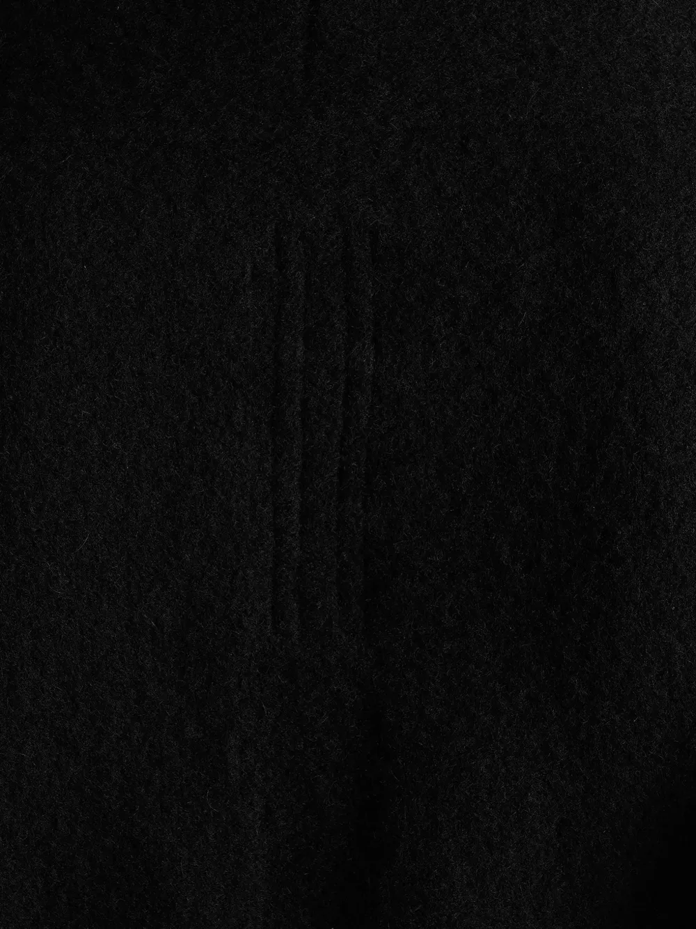 Rick Owens Ribgebreide hoodie Zwart