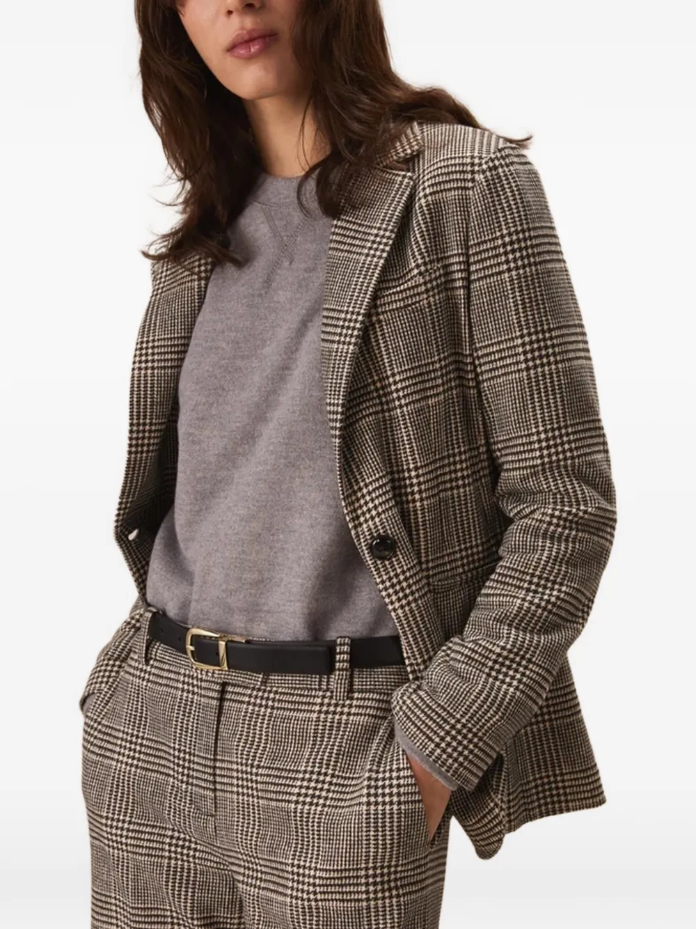 Circolo 1901 Prince of Wales check blazer Grijs
