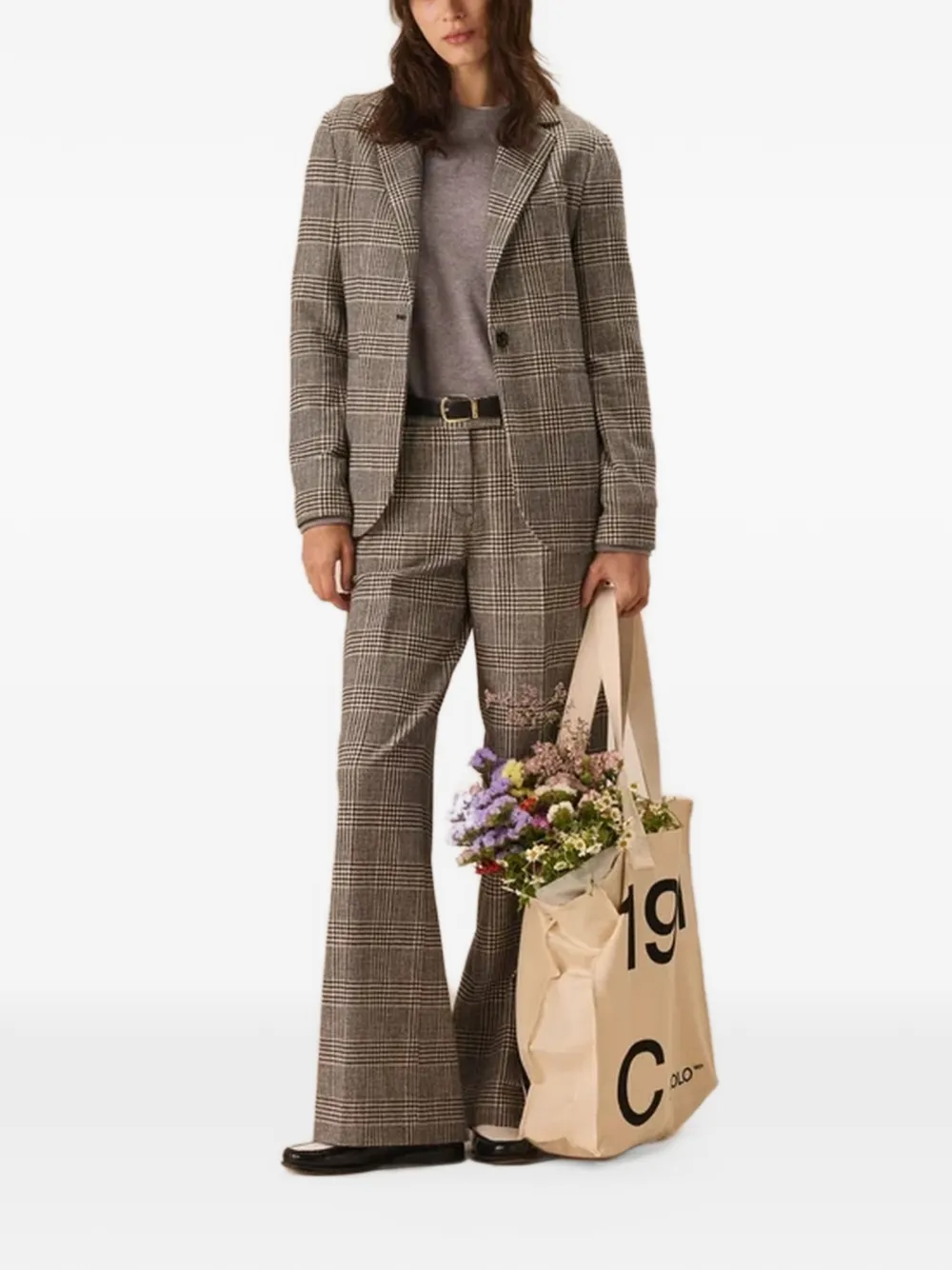 Circolo 1901 Prince of Wales check blazer Grijs