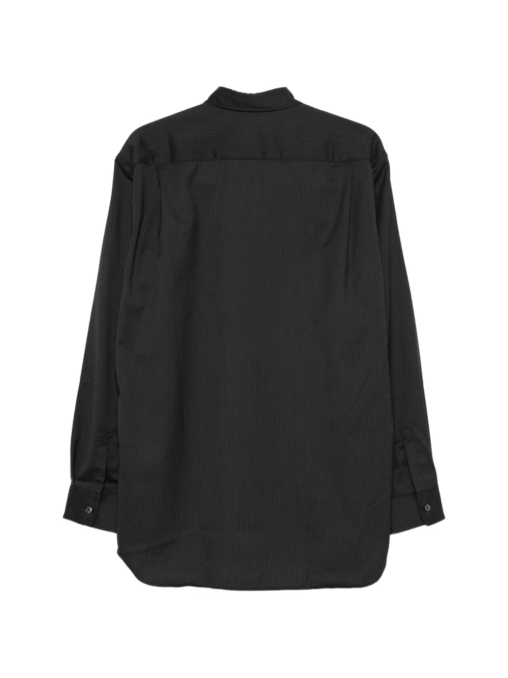 Comme des Garçons Homme Overhemd met krijtstreep en opgestikte zak Zwart