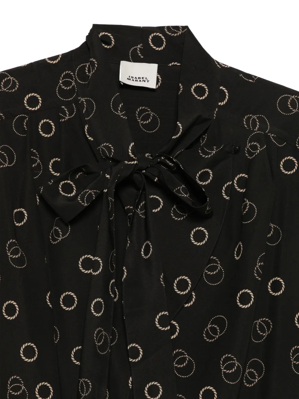 ISABEL MARANT Blouse met ringen-patroon Zwart