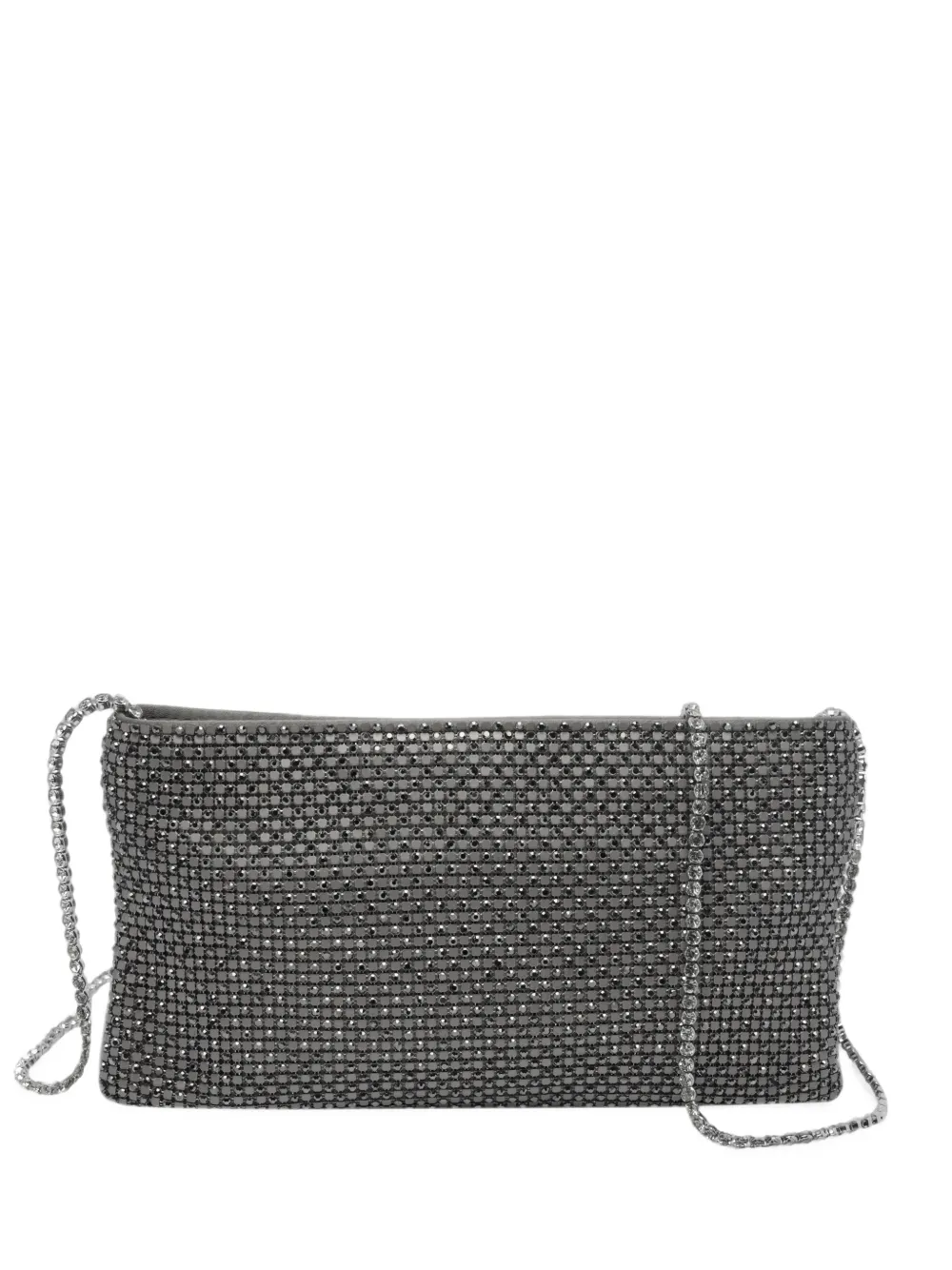 Benedetta Bruzziches Your Best Friend La Petite crystal-embellished clutch bag - Grau