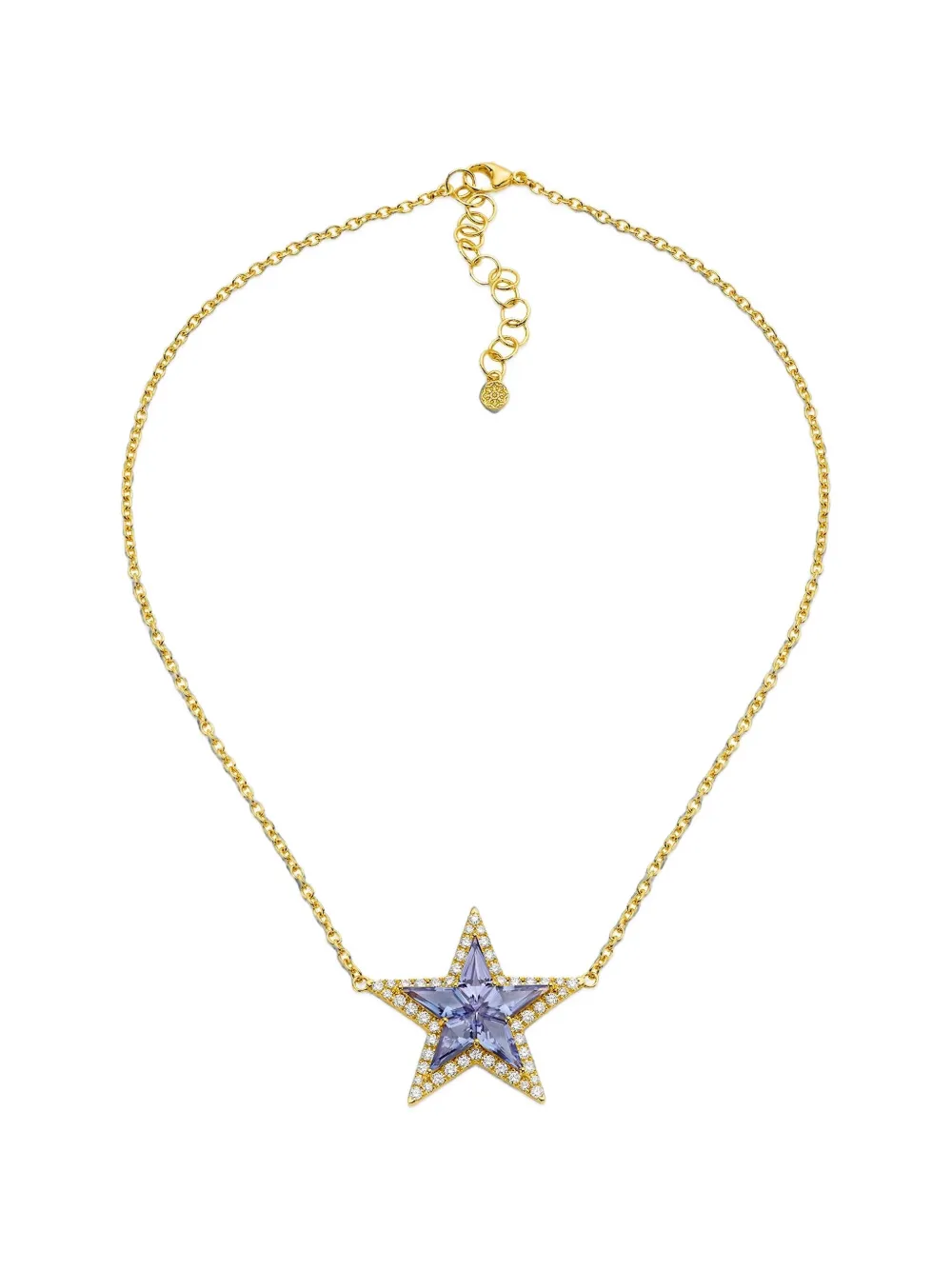 BUDDHA MAMA Kite Star tanzanite and diamond necklace - Oro