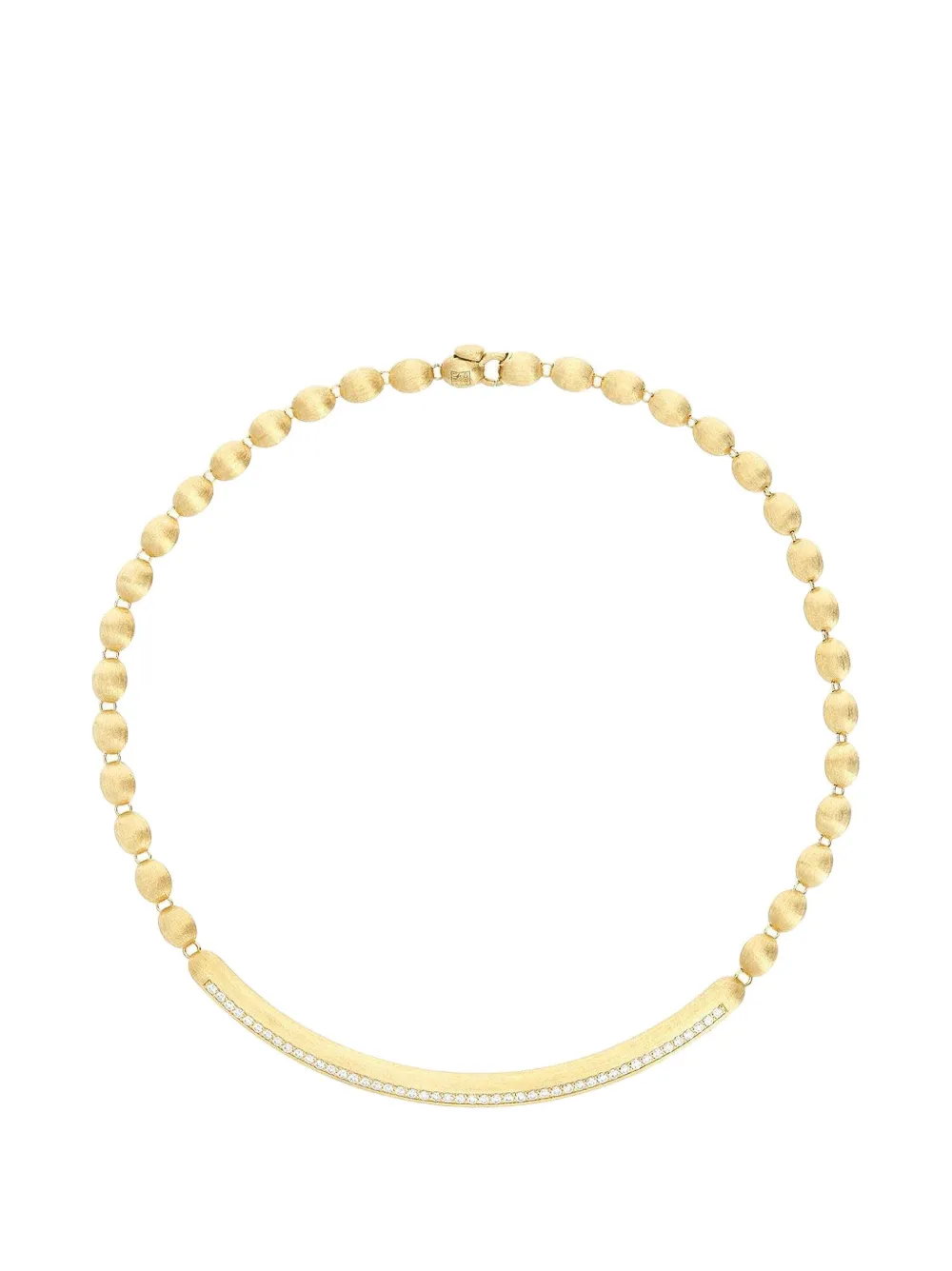 Nanis Elite Boules Diamond Bar Necklace In Gold