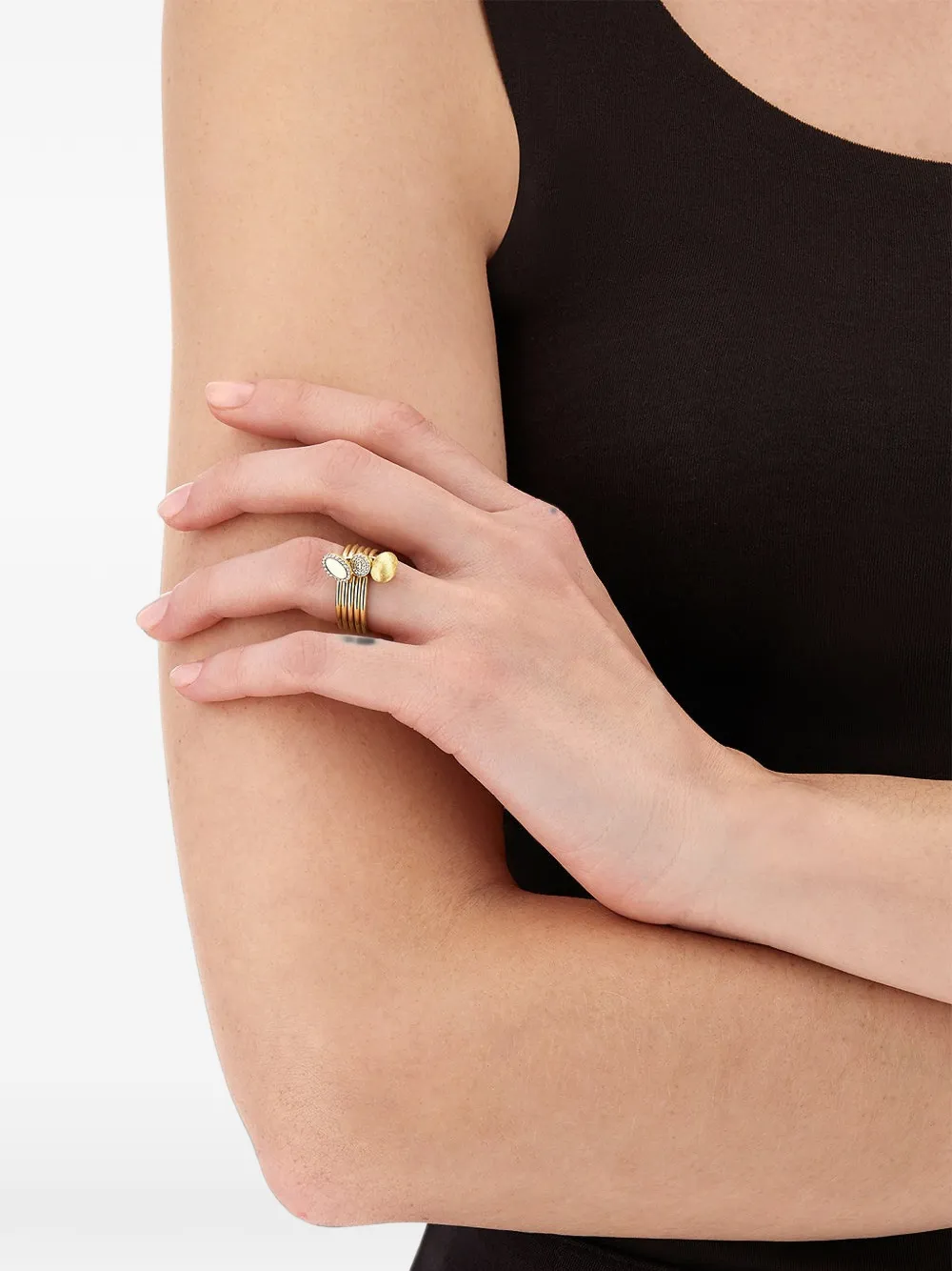 NANIS diamond Boules multi-band ring - Oro