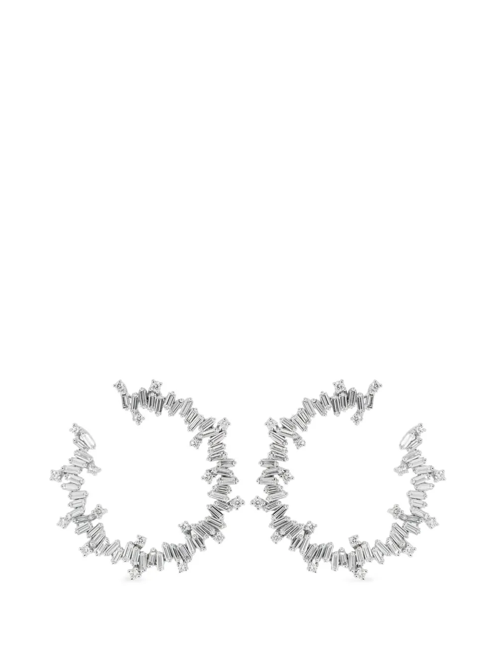 Suzanne Kalan Fireworks diamond spiral-hoop earrings