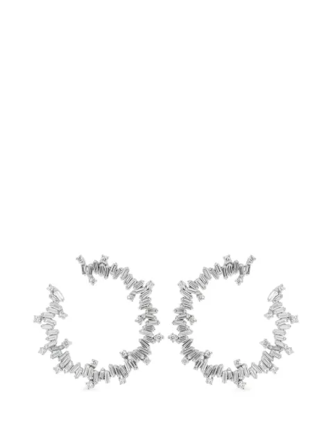 Suzanne Kalan Fireworks diamond spiral-hoop earrings
