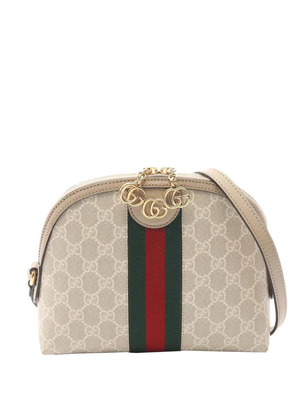 Gucci Pre-Owned 2000-2015 Small GG Supreme Web Ophidia Dome crossbody bag - Braun