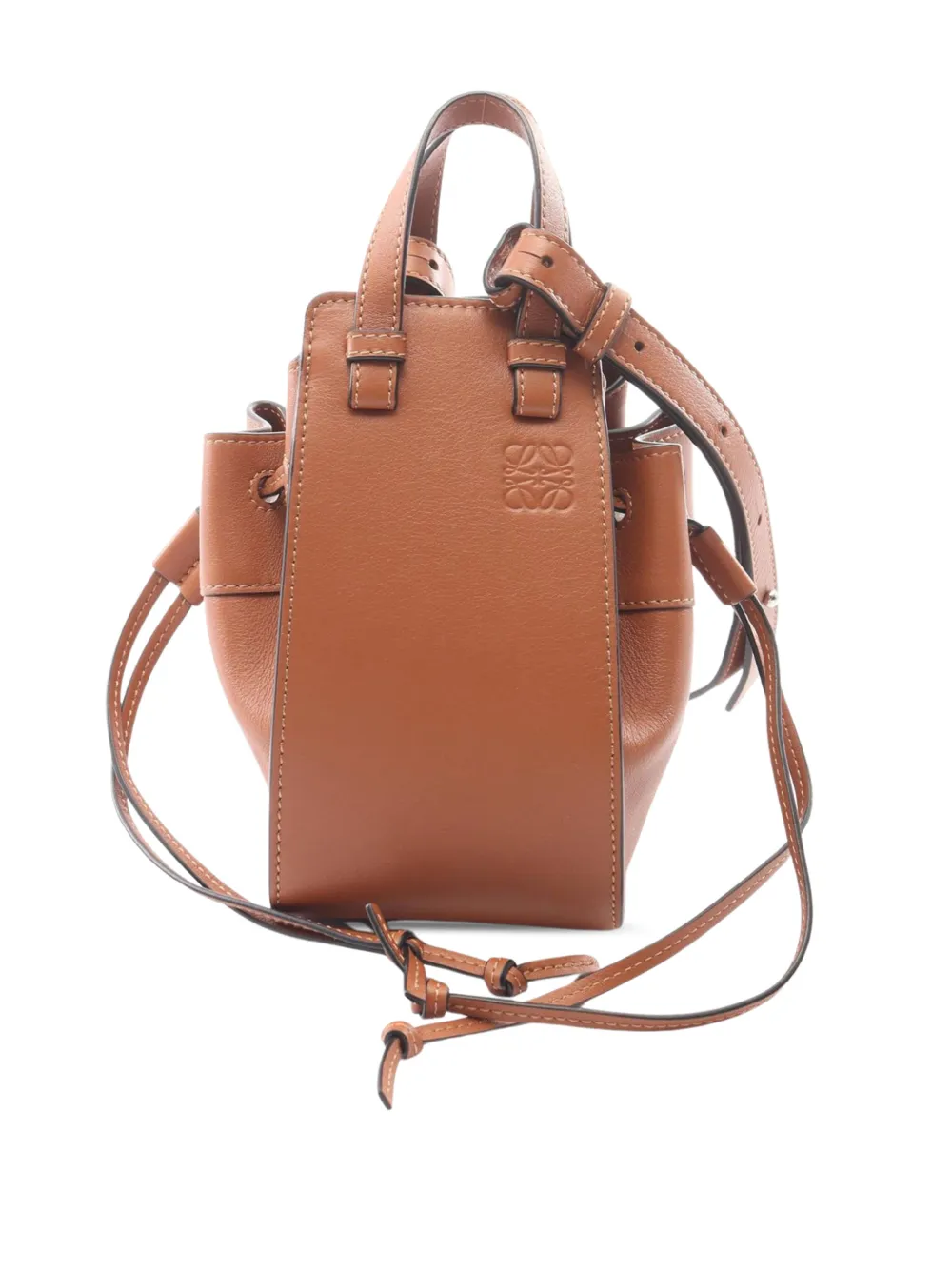 Loewe Pre-Owned 2010-2026 Mini Leather Drawstring Hammock Bag satchel - Braun
