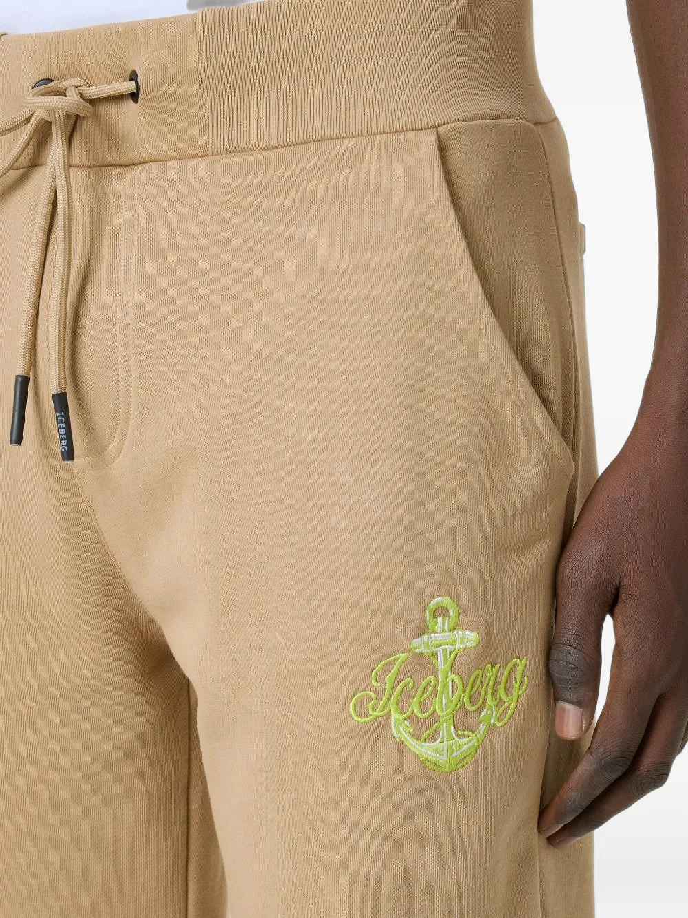 Iceberg Trainingsbroek met geborduurd logo Beige