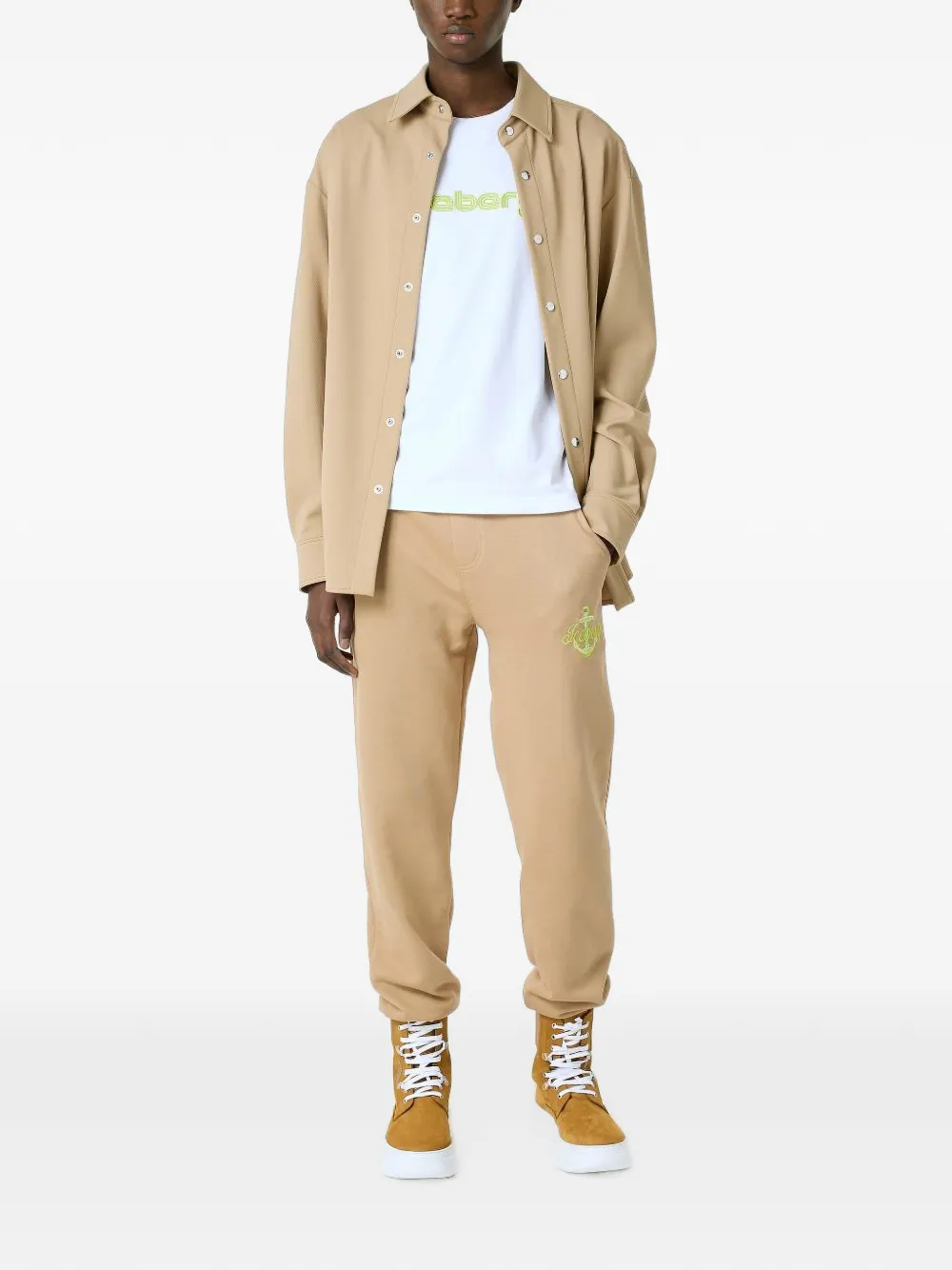 Iceberg Trainingsbroek met geborduurd logo Beige