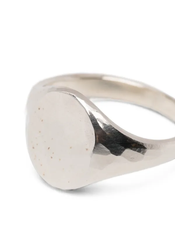 WERKSTATT:MÜNCHEN Hammered Signet Ring | Silver | FARFETCH