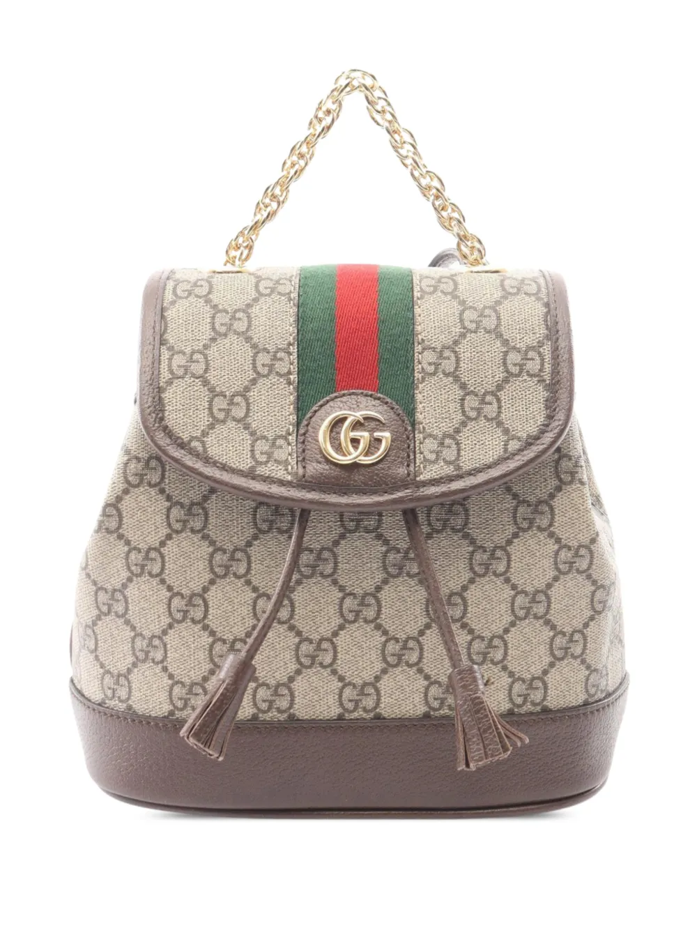 Gucci Pre-Owned Zaino Ophidia in tessuto GG Supreme con decorazione Web 2016-2026 - Toni neutri