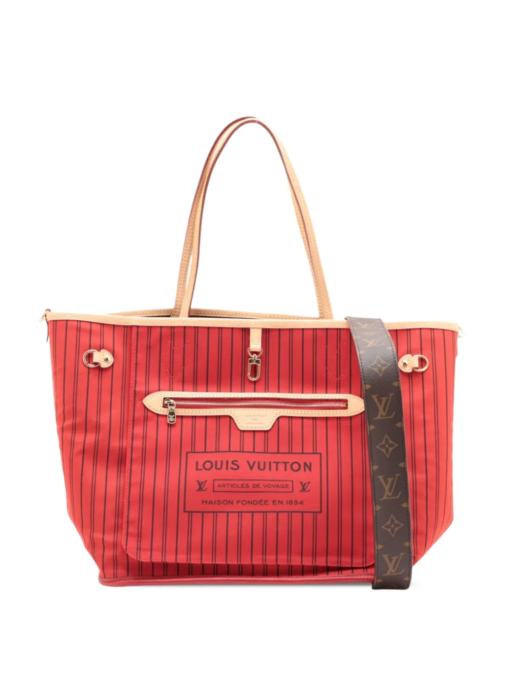 Louis Vuitton Pre-Owned Borsa a tracolla Monogram Neverfull Bandouliere Inside Out MM 2021-2026 - Rosso