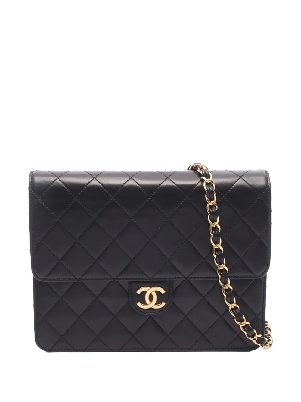 CHANEL Pre-Owned 1997-1999 Medium CC Quilted Lambskin Single Flap shoulder bag - Nero
