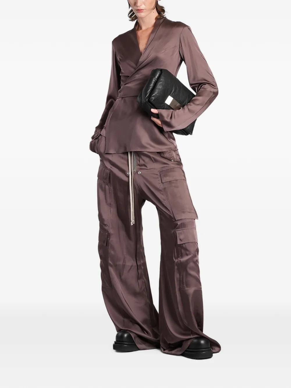 Rick Owens Wikkelblouse Bruin