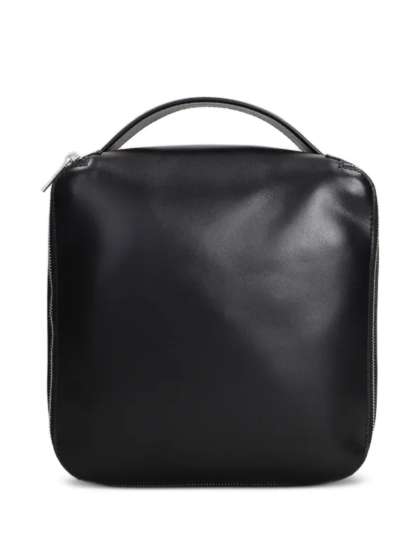 Rick Owens レザー ケース ブラック ポーチ ストラップ 黒 Rick Owens レザー トラベルポーチ | ブラック | FARFETCH JP