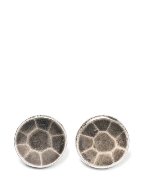 WERKSTATT:MÜNCHEN hammered faceted-stud earrings