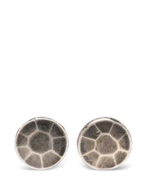 WERKSTATT:MÜNCHEN hammered faceted-stud earrings