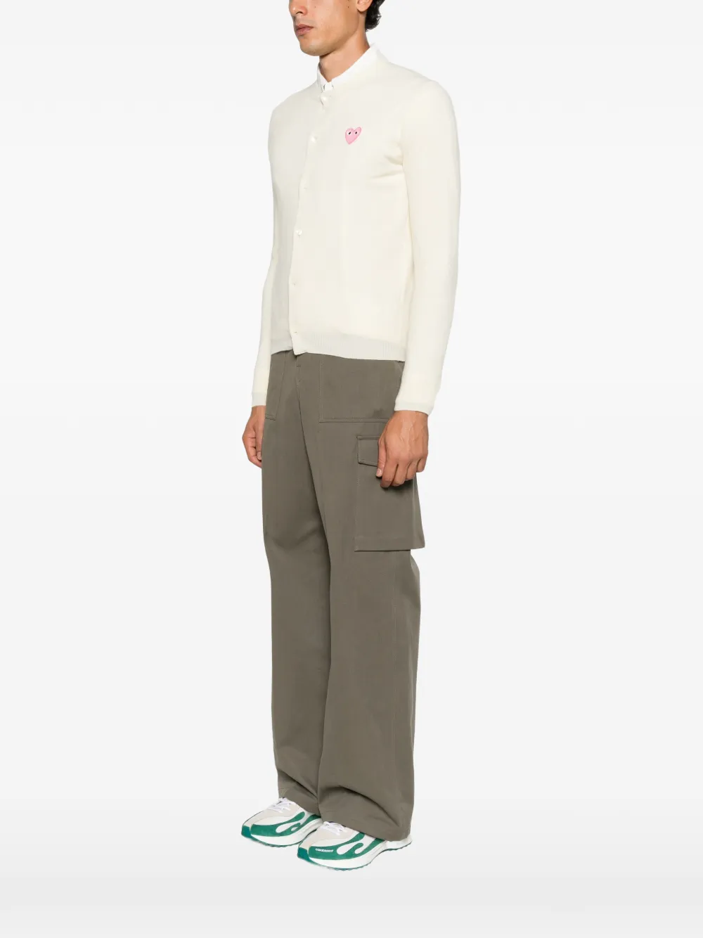Comme Des Garçons Play Vest met hartpatch Beige