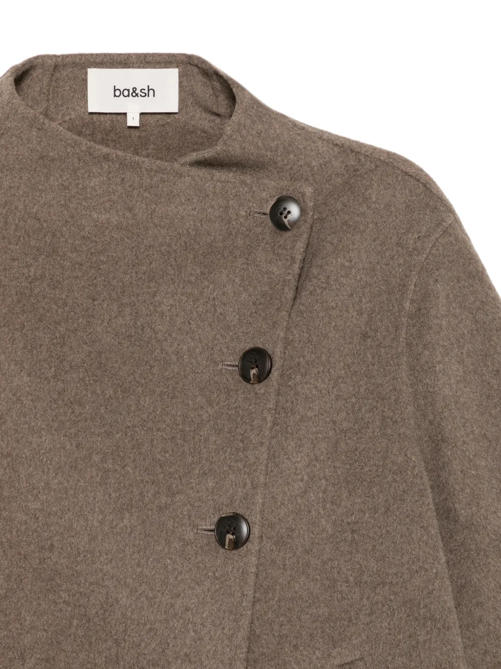Ba&Sh Jas met asymmetrische sluiting Bruin