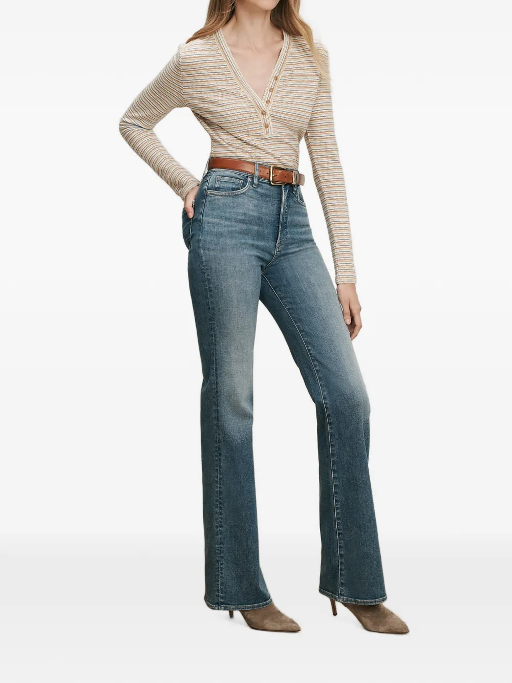 Veronica Beard Jeans met wijde pijpen Blauw