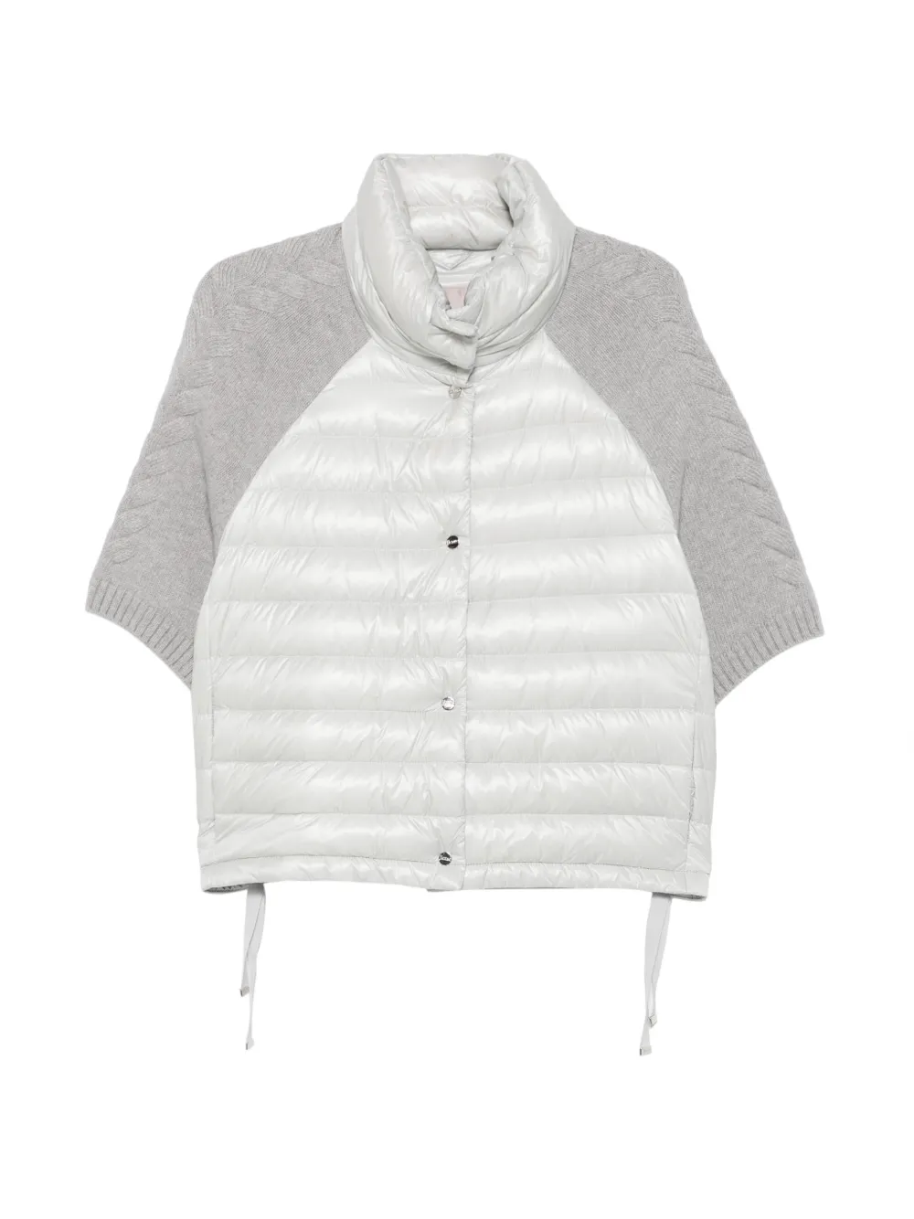 Herno quilted knit-sleeve jacket - Grigio