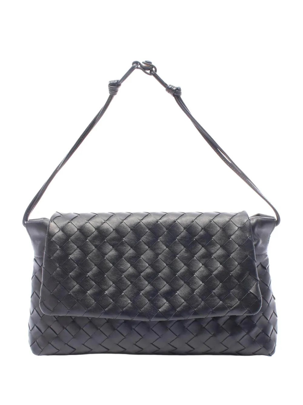 Bottega Veneta Pre-Owned Borsa a spalla Giorno con motivo Intrecciato 2012-2026 - Nero