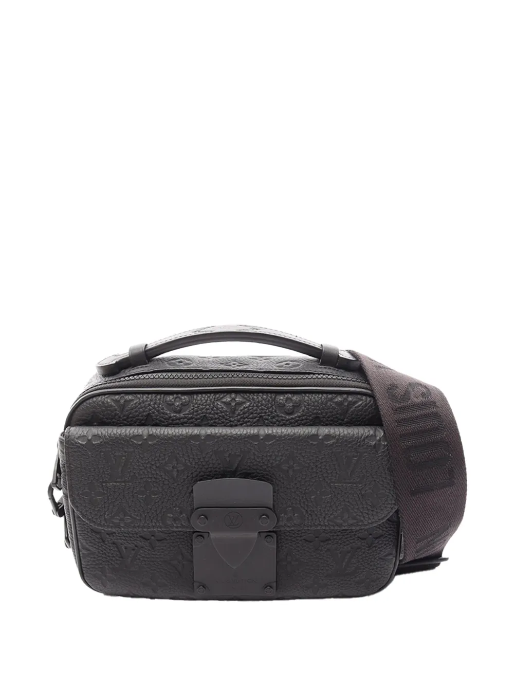 Louis Vuitton Pre-Owned 2021-2026 Monogram Taurillon S Lock Messenger Bag satchel - Schwarz