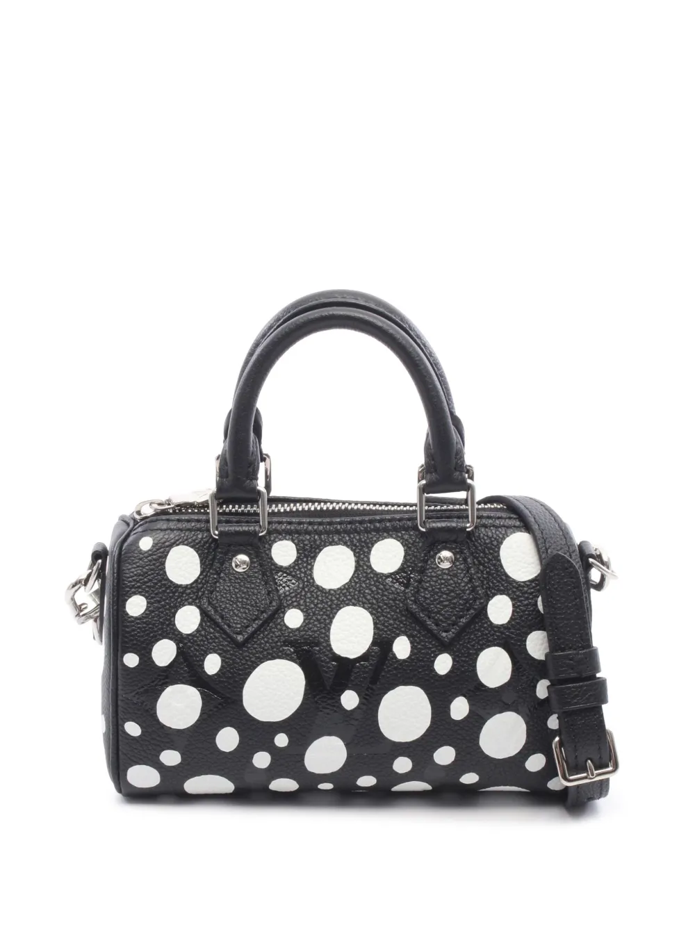 Louis Vuitton Pre-Owned 2023 Yayoi Kusama Monogram Giant Empreinte Nano Speedy Bandouliere satchel - Nero
