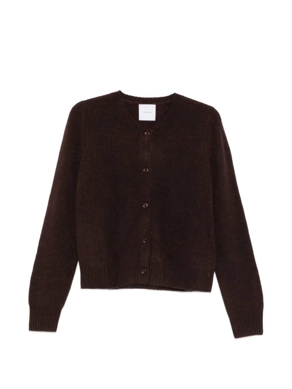 IVORY PARIS button-front knitted cardigan