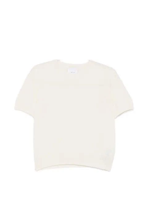 IVORY PARIS Petal short-sleeve crew-neck sweater