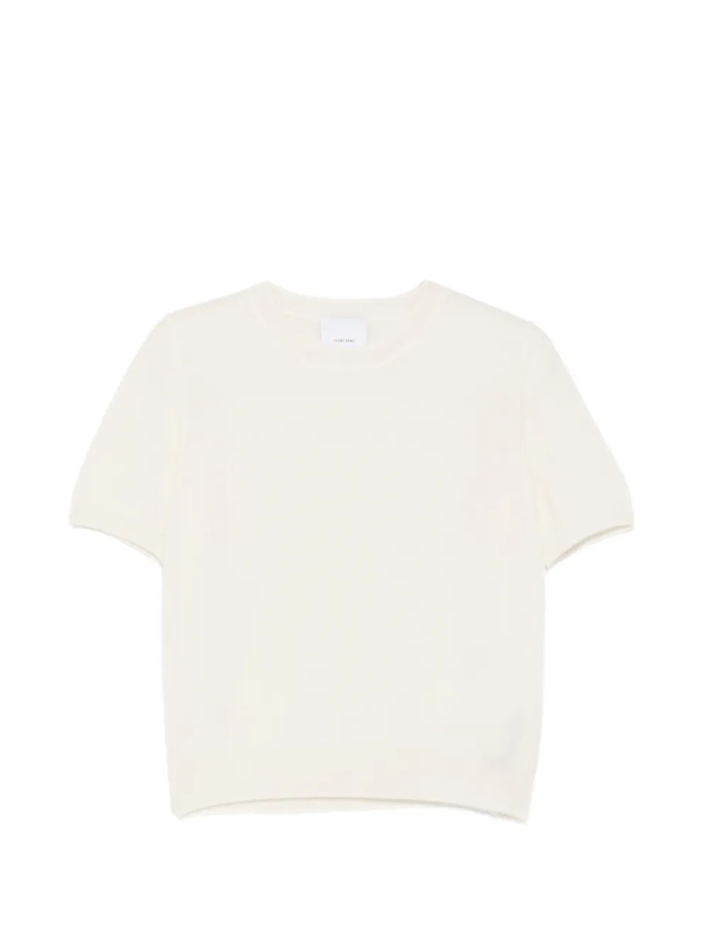 IVORY PARIS Petal short-sleeve crew-neck sweater
