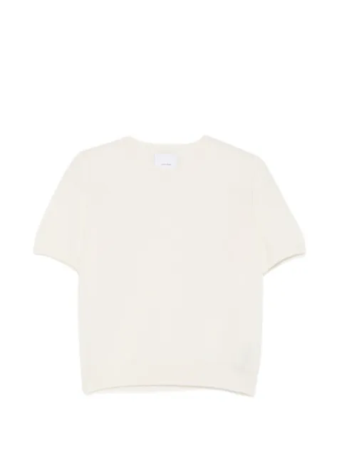 IVORY PARIS Petal short-sleeve crew-neck sweater