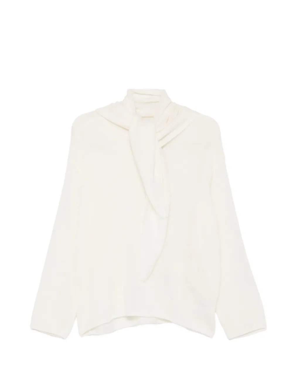 IVORY PARIS tie-detail sweater