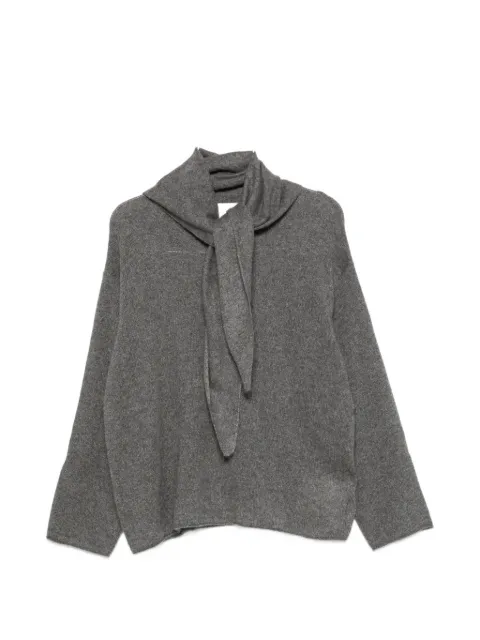 IVORY PARIS Emily scarf-detail sweater
