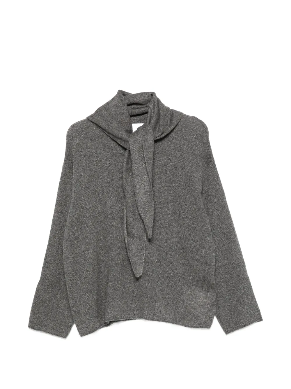 IVORY PARIS Emily scarf-detail sweater · One Size