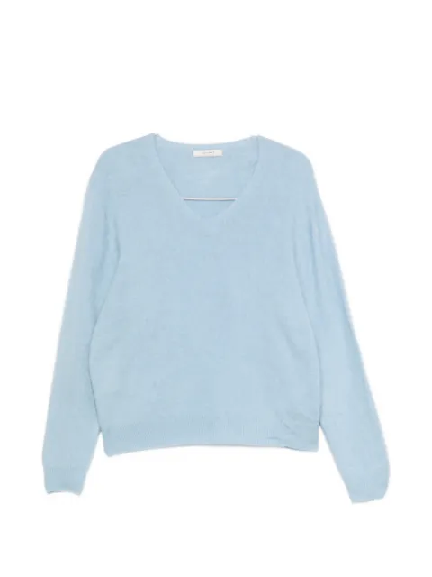 IVORY PARIS Dolly V-neck brushed-finish sweater