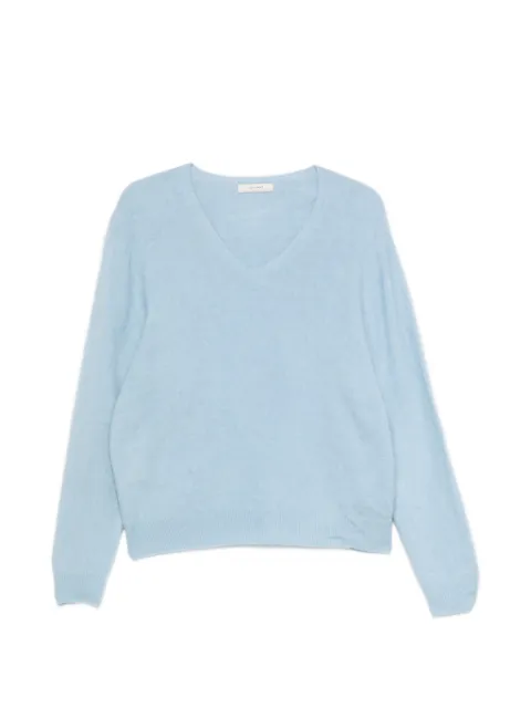 IVORY PARIS Dolly V-neck brushed-finish sweater
