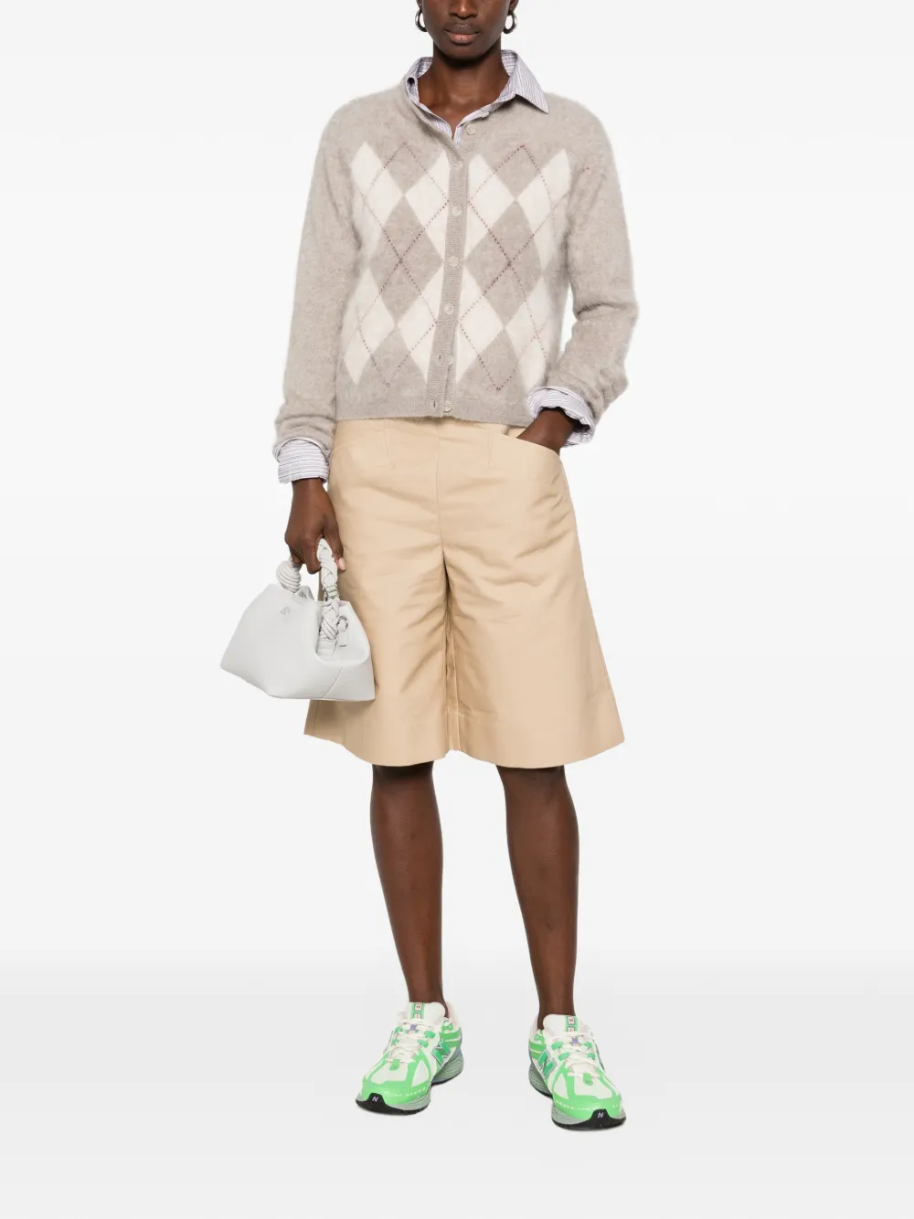 GANNI Shorts met steekzakken Beige