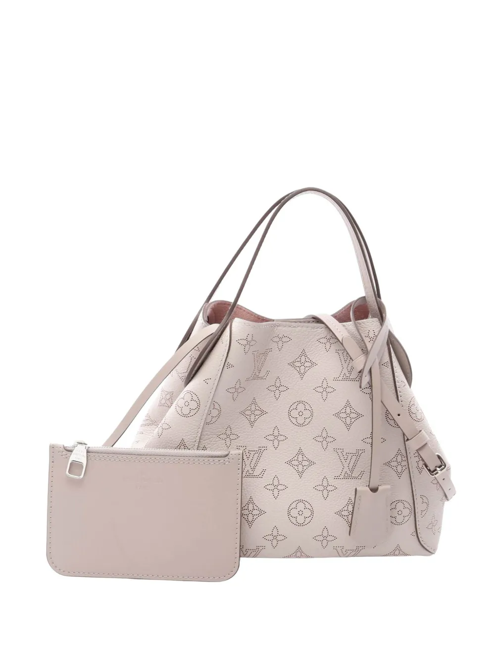 Louis Vuitton Pre-Owned 2021 Monogram Mahina Hina PM satchel - Toni neutri