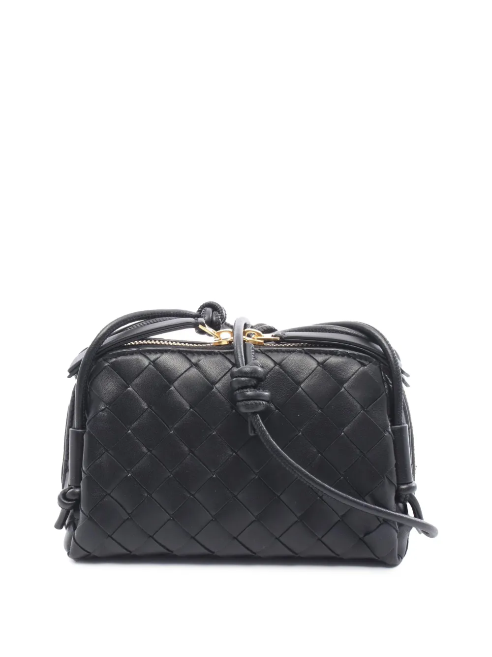 Bottega Veneta Pre-Owned 2020-2026 Lambskin Intrecciato Concert Pouch crossbody bag - Nero